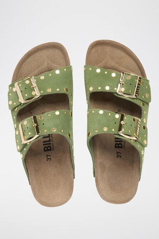 Mules em couro - Verde