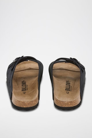 Mules em nobuck - Preto