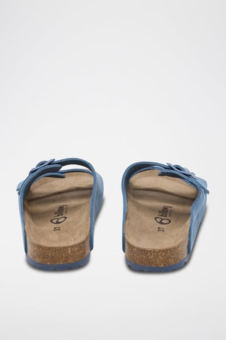 Mules em couro - Azul