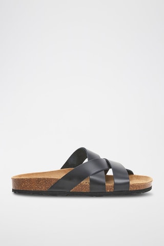 Mules en cuir - Noir