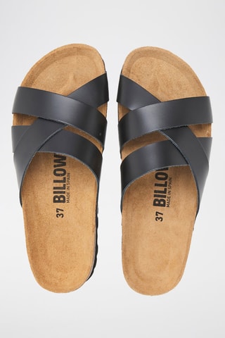 Mules en cuir - Noir