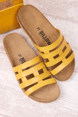 Mules en cuir - Jaune