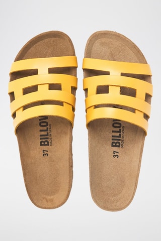 Mules en cuir - Jaune