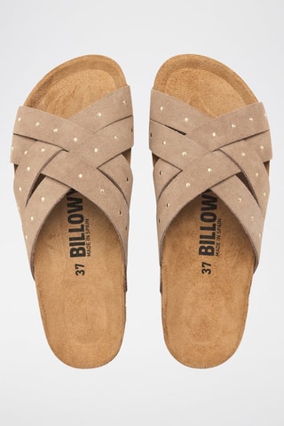 Mules en nubuck - Marron clair