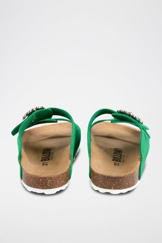 Mules em nobuck Rosso Verde