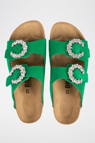 Mules em nobuck Rosso Verde