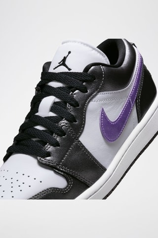 Air Jordan 1 Low en cuir - Blanc et noir