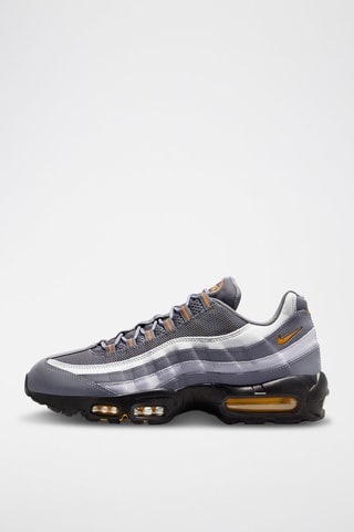 Nike Air Max 95 en cuir - Gris foncé et jaune