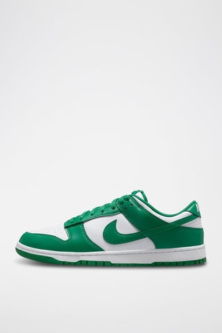 Nike Dunk Low Retro en cuir - Blanc et vert