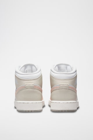 Air Jordan 1 Mid en cuir - Blanc et rose