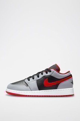 Air Jordan 1 Low (GS) en cuir - Gris clair - Jordan