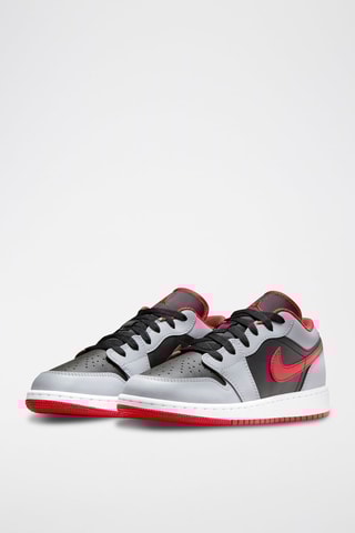 Air Jordan 1 Low (GS) en cuir - Gris clair - Jordan