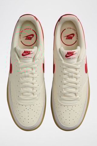 Nike Court Vision Low en cuir - Ivoire et gris