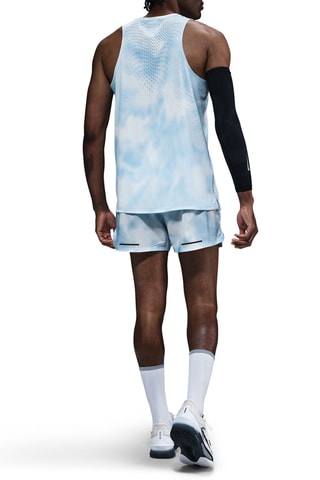 Débardeur de running tie and dye - Bleu clair - Nike