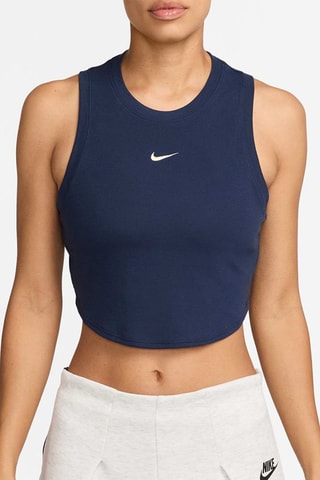 Débardeur court Nike Sportswear Chill Knit - Bleu marine