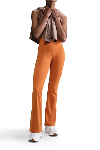 Pantalon flare d'entrainement taille haute - Orange - Nike