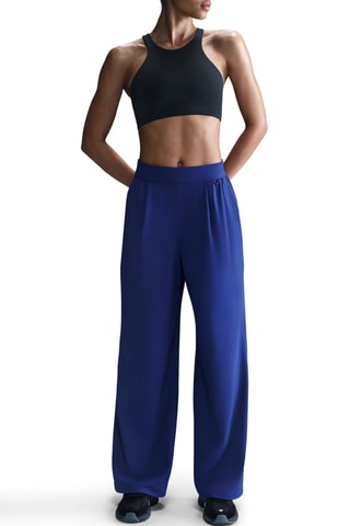 Pantalon ample taille haute - Bleu roi