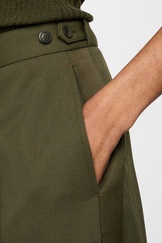 Pantalon en laine - Vert olive