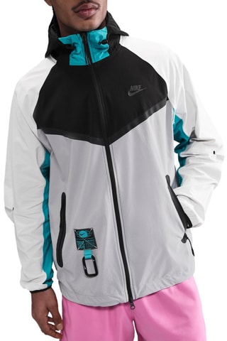 Coupe-vent à capuche - Noir et blanc