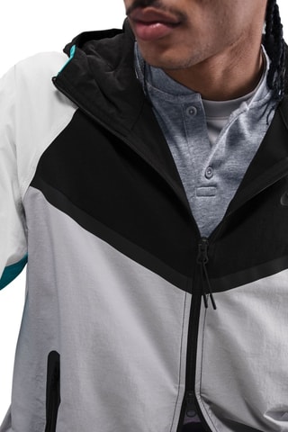 Coupe-vent à capuche - Noir et blanc