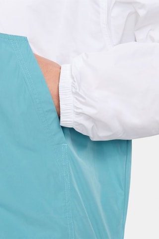 Coupe-vent à capuche - Blanc et turquoise - Nike