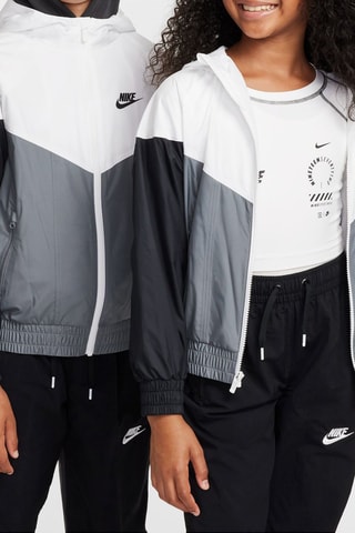 Veste à capuche - Gris et blanc