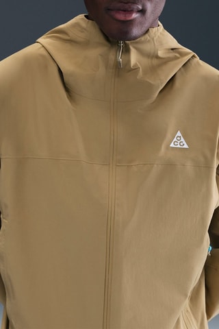 Coupe-vent à capuche Nike ACG Morpho - Beige et blanc