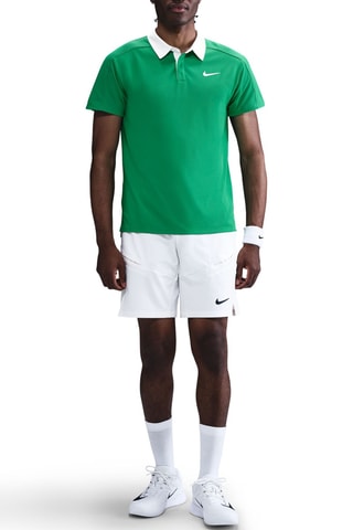 Polo slim de tennis Slam - Vert foncé