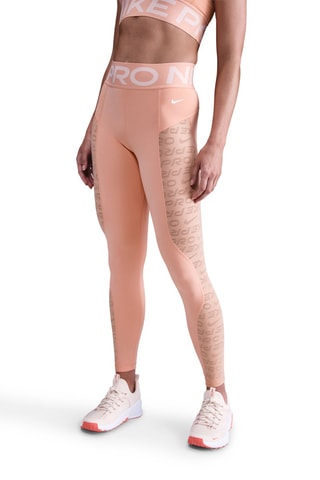 Legging d'entraînement taille haute - Corail et blanc - Nike