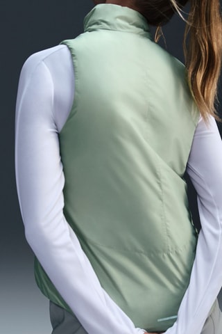 Doudoune sans manches de running - Vert d'eau