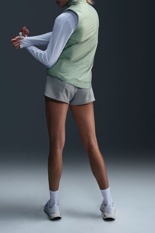 Doudoune sans manches de running - Vert d'eau