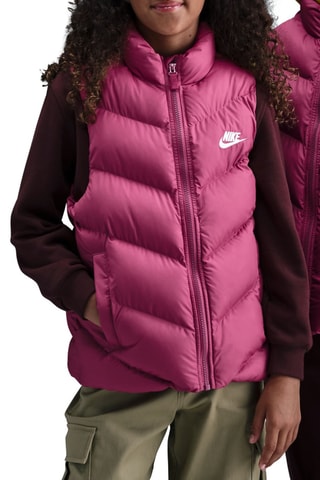 Doudoune sans manches - Bordeaux et blanc