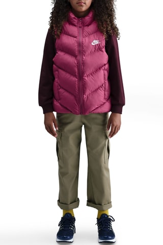 Doudoune sans manches - Bordeaux et blanc