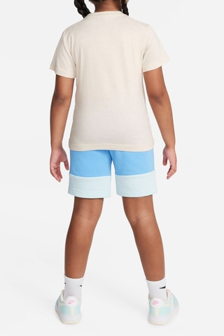 T-shirt et short de fitness - Bleu clair et beige - Nike