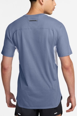 T-shirt de running Solar Chase - Bleu cobalt et noir