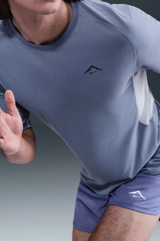 T-shirt de running Solar Chase - Bleu cobalt et noir