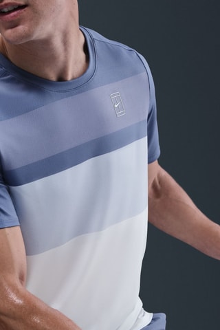 T-shirt slim de tennis NikeCourt Advantage - Indigo