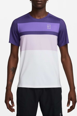 T-shirt slim de tennis NikeCourt Advantage - Violet