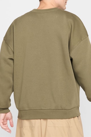 Sweat oversize polaire - Vert olive