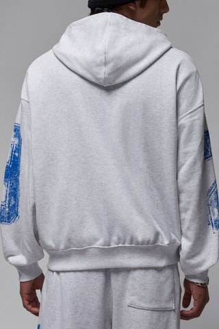 Sweat à capuche - Gris clair chiné