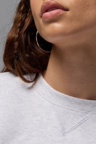 Sweat court polaire - Gris clair chiné