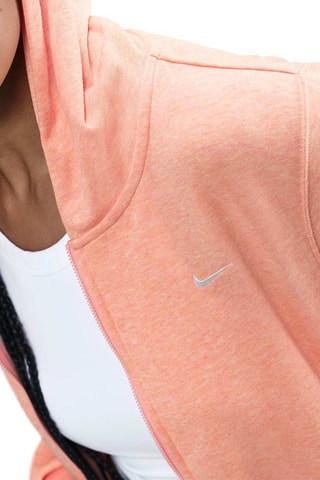 Sweat polaire à capuche Chill Terry - Saumon