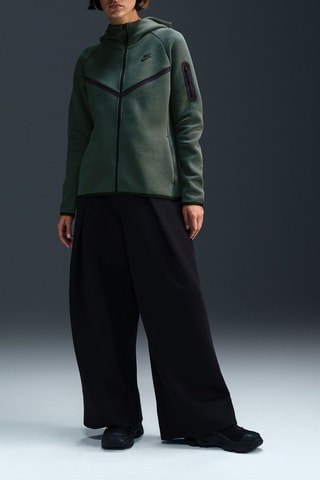 Sweat polaire à capuche - Vert foncé