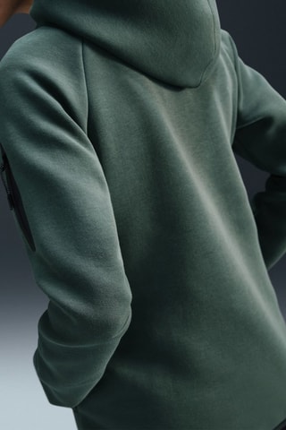 Sweat polaire à capuche - Vert foncé