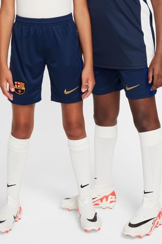Short de football FC Barcelone - Bleu marine et rouge