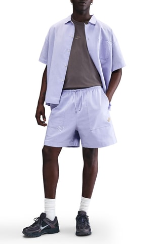 Short oversize en lin - Mauve - Nike