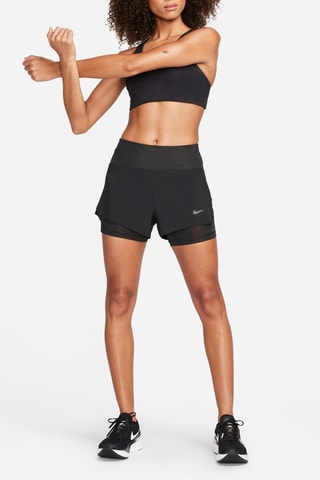 Short 2-en-1 taille haute - Noir