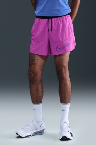 Short de running Stride - Fuchsia et bleu cobalt