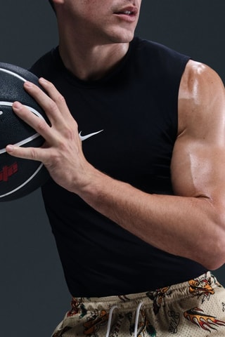 Short de basketball Nike Practice Mesh - Marron clair