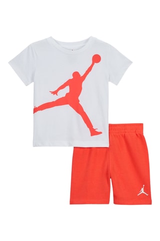 T-shirt et short de basketball - Blanc et rouge